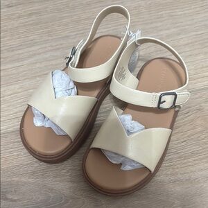 Kids Cream Sandals